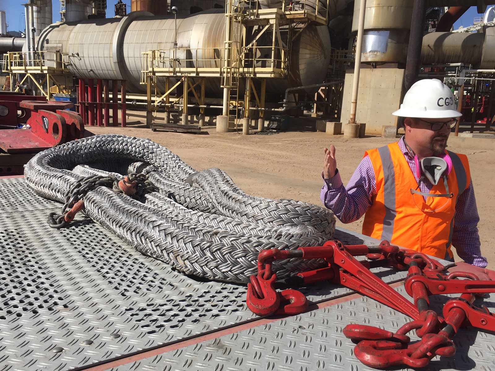 Cortland lifting solution being prepared