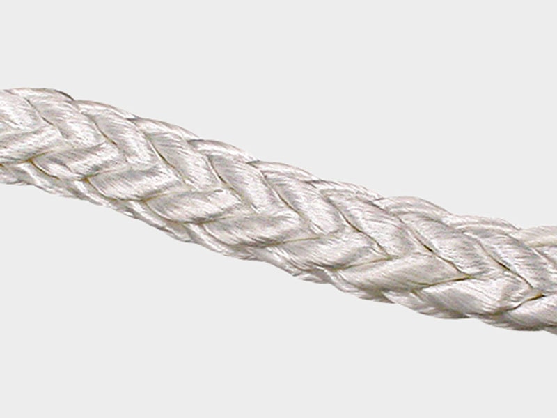 Close-up of nylon double braid rope showing tight woven pattern and durability.